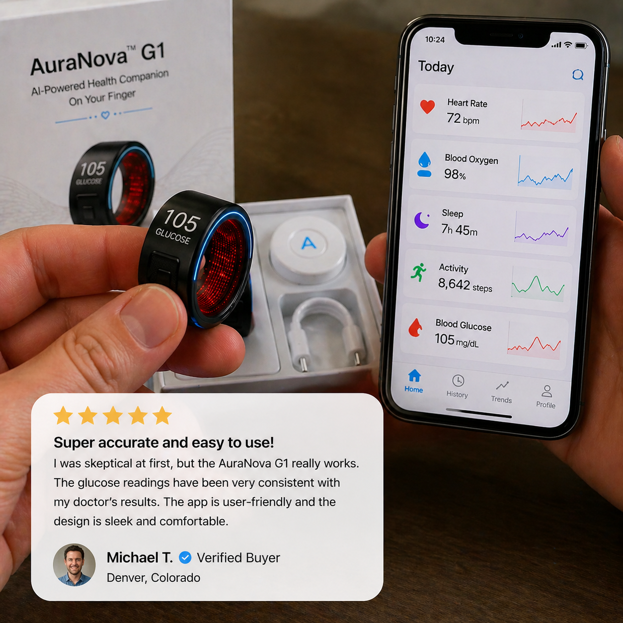 🔥The last two hours  and the number of places is limited🎉 75% OFF Launch Offer🏆Pryxo™ G1 Non-Invasive Smart Ring