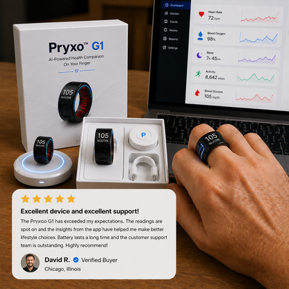 🔥The last two hours  and the number of places is limited🎉 75% OFF Launch Offer🏆Pryxo™ G1 Non-Invasive Smart Ring